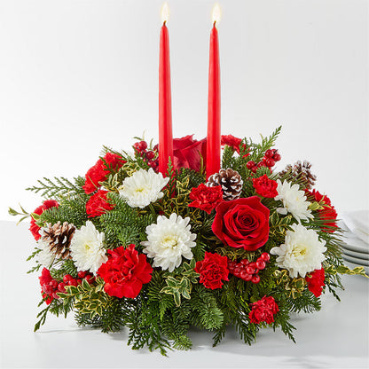Holiday Soiree Centerpiece – BELLE FLEURS & DESSINS, Lexington KY