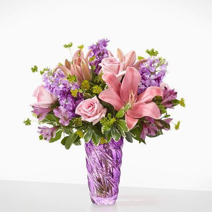 Precious Petals Bouquet with Luxe Swirl Vase – BELLE FLEURS & DESSINS, Lexington KY