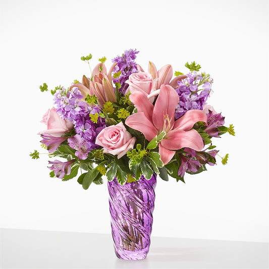 Precious Petals Bouquet with Luxe Swirl Vase – BELLE FLEURS & DESSINS, Lexington KY