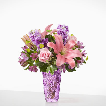 Precious Petals Bouquet with Luxe Swirl Vase – BELLE FLEURS & DESSINS, Lexington KY