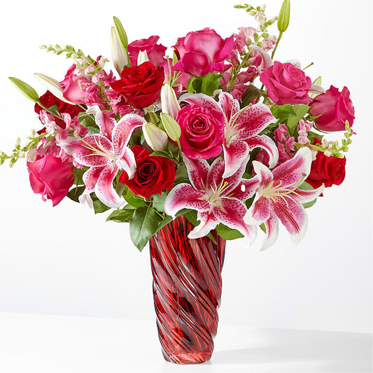 Always You Bouquet with Luxe Swirl Vase – BELLE FLEURS & DESSINS, Lexington KY