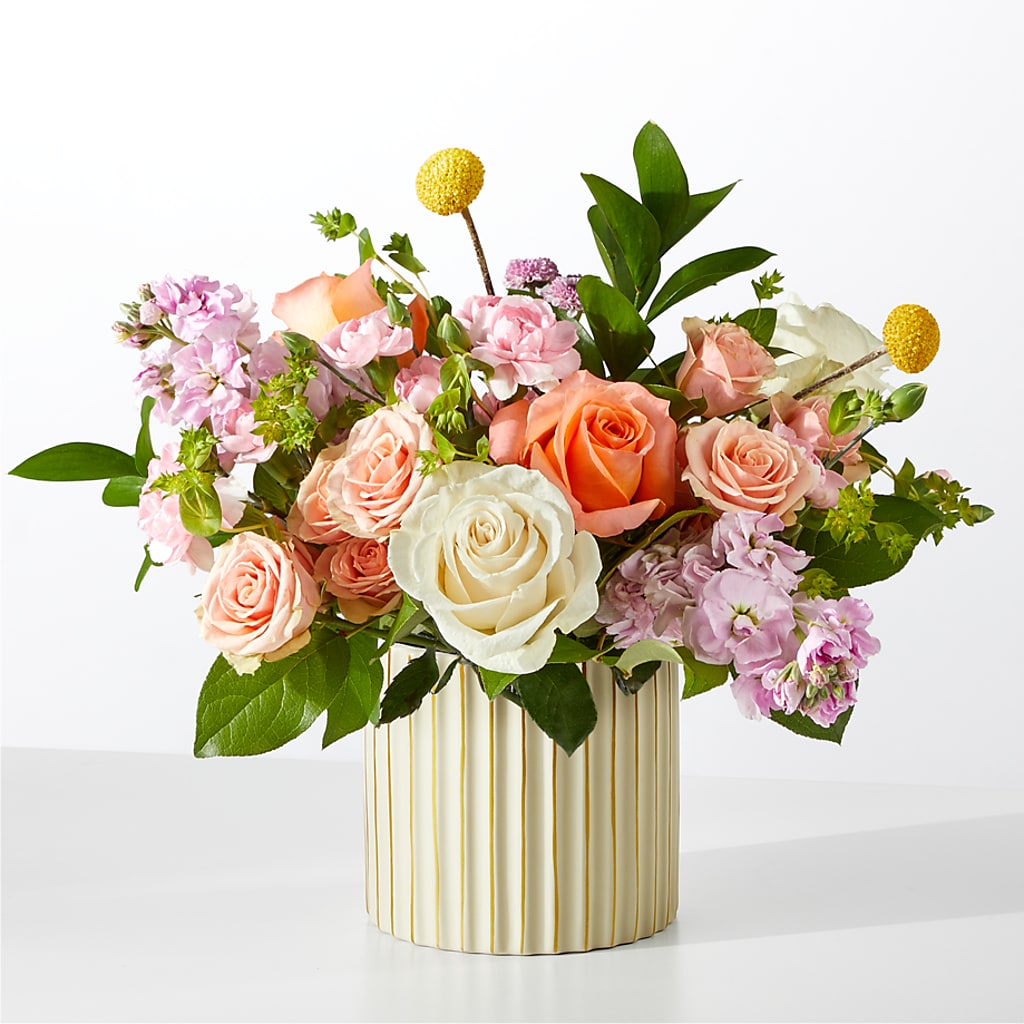 French Market Bouquet with Ivory Vase – BELLE FLEURS & DESSINS, Lexington KY