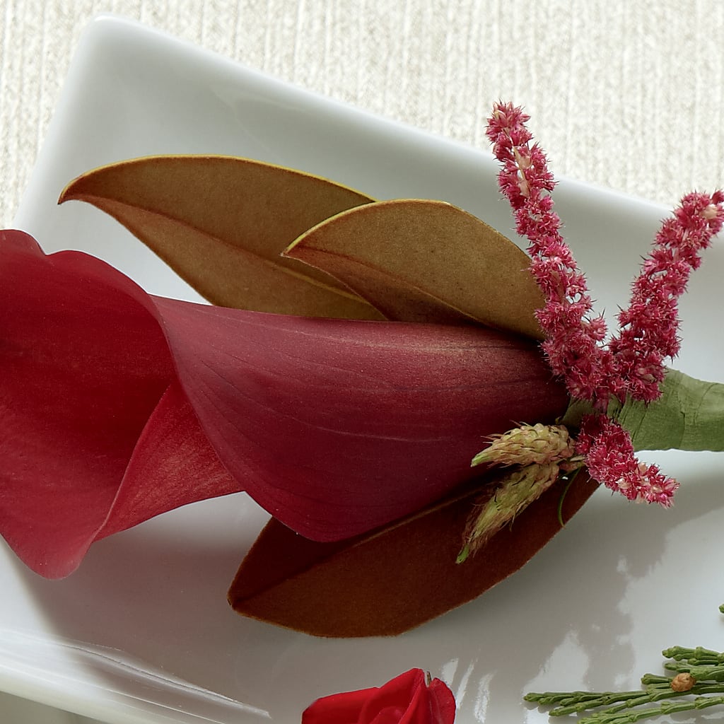 Red Calla Boutonniere – BELLE FLEURS & DESSINS, Lexington KY