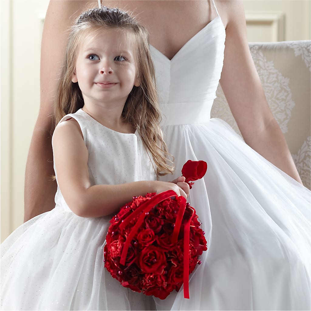 Pure at Heart Flower Girl Arrangement – BELLE FLEURS & DESSINS, Lexington KY
